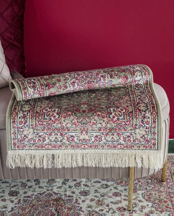 Tappeto Venus Classic Living Con Frangia Rosso Blu Panna o Verde