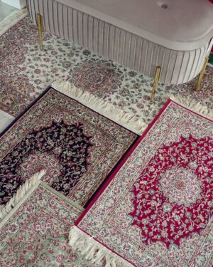 Tappeto Venus Classic Living Con Frangia Rosso Blu Panna o Verde