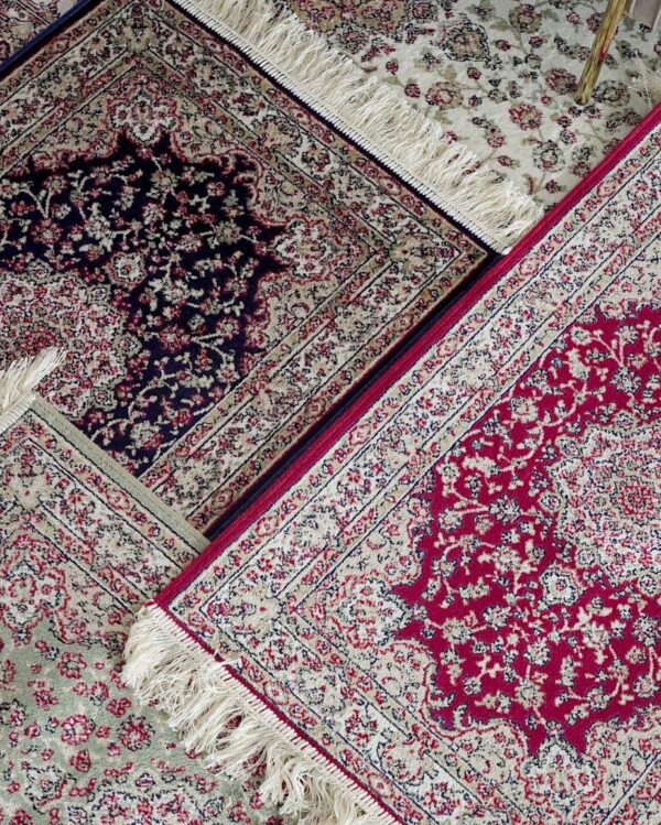 Tappeto Venus Classic Living Con Frangia Rosso Blu Panna o Verde