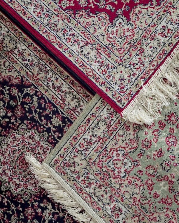 Tappeto Venus Classic Living Con Frangia Rosso Blu Panna o Verde