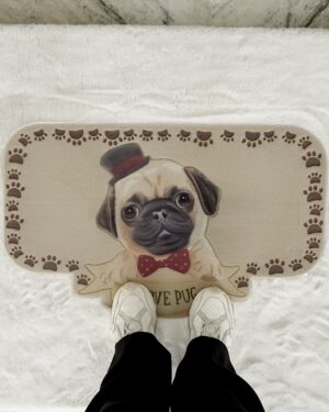 Zerbino Sagomotto Tema Cani e Gatti 45x75 Cm Retro in PVC