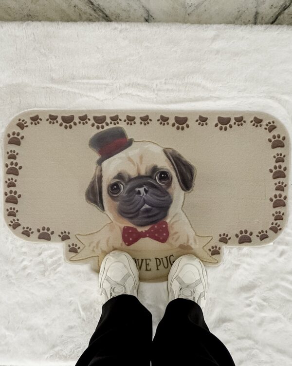 Zerbino Sagomotto Tema Cani e Gatti 45x75 Cm Retro in PVC