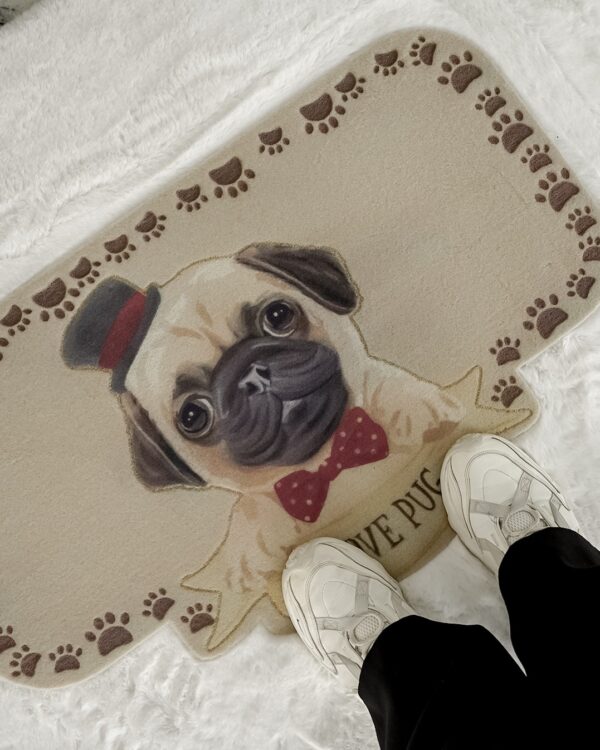 Zerbino Sagomotto Tema Cani e Gatti 45x75 Cm Retro in PVC