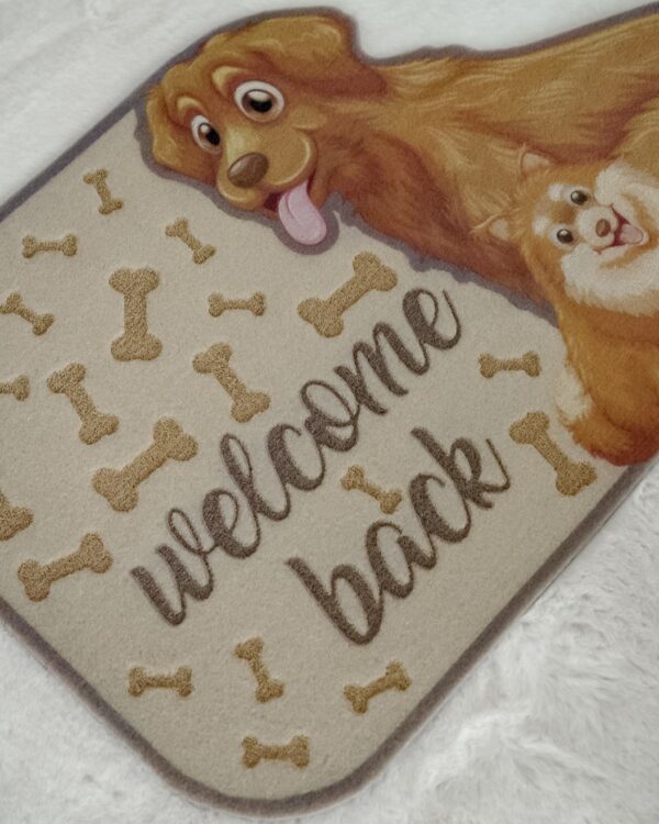 Zerbino Sagomotto Tema Cani e Gatti 45x75 Cm Retro in PVC