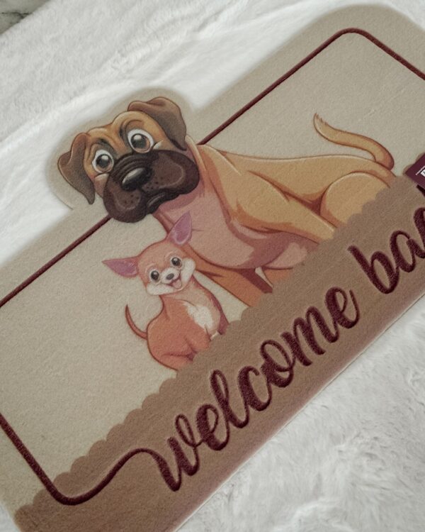 Zerbino Sagomotto Tema Cani e Gatti 45x75 Cm Retro in PVC