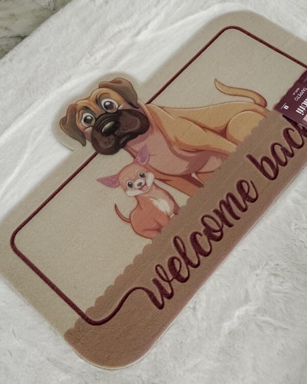 Zerbino Sagomotto Tema Cani e Gatti 45x75 Cm Retro in PVC