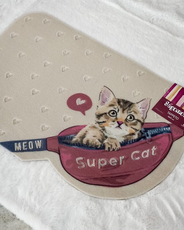 Zerbino Sagomotto Tema Cani e Gatti 45x75 Cm Retro in PVC
