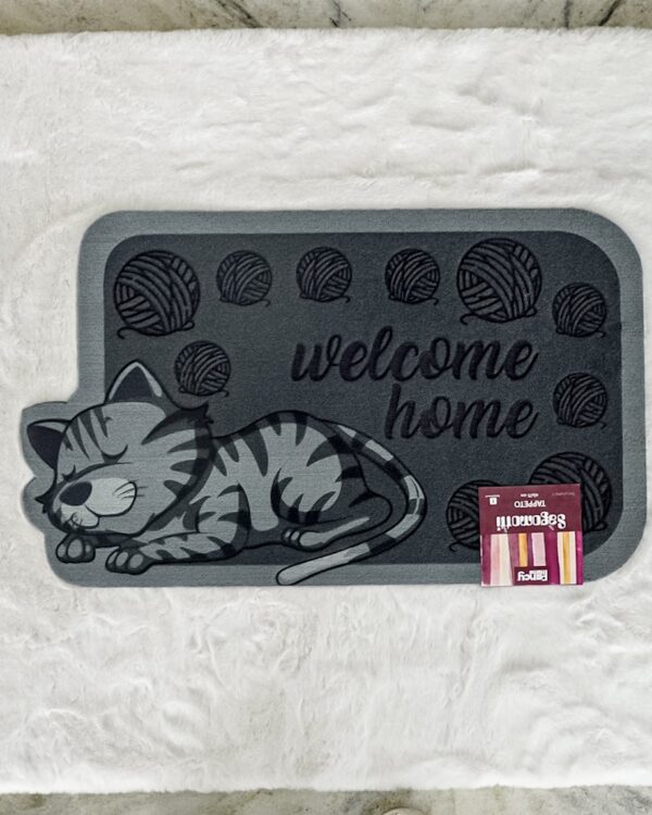 Zerbino Sagomotto Tema Cani e Gatti 45x75 Cm Retro in PVC