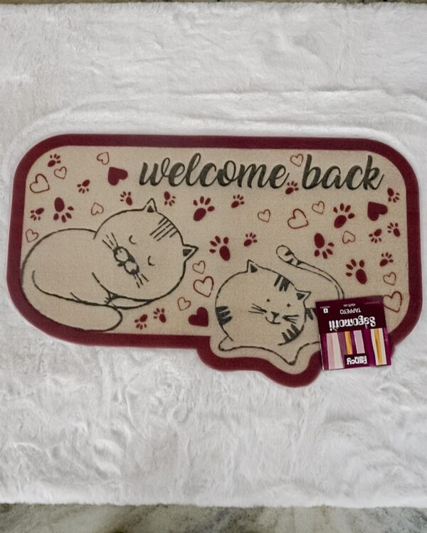Zerbino Sagomotto Tema Cani e Gatti 45x75 Cm Retro in PVC