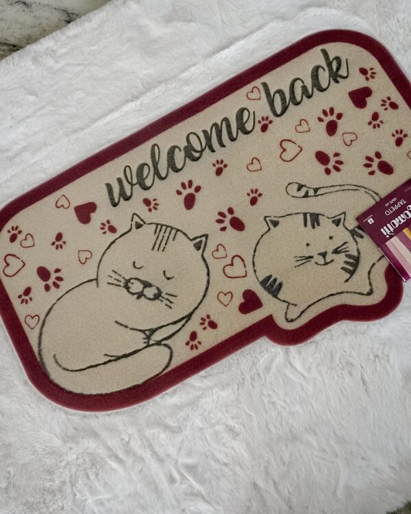 Zerbino Sagomotto Tema Cani e Gatti 45x75 Cm Retro in PVC