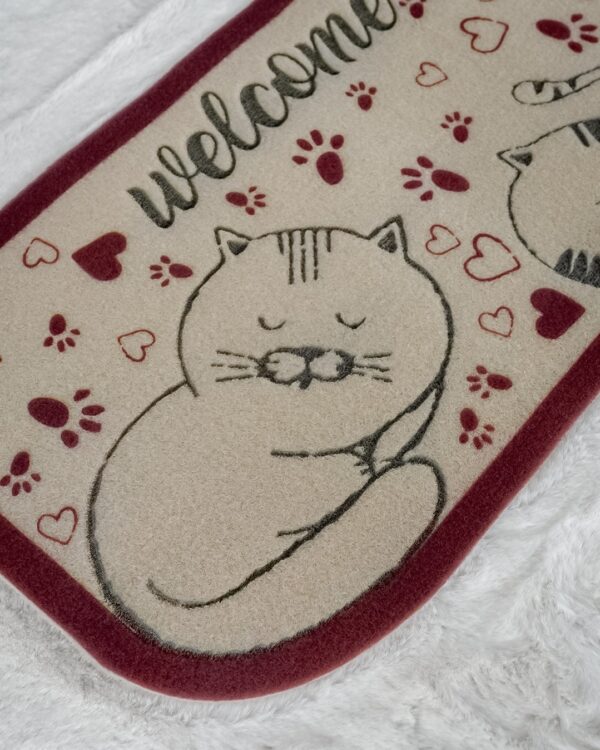 Zerbino Sagomotto Tema Cani e Gatti 45x75 Cm Retro in PVC