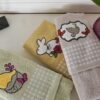 Set 3 Strofinacci Easter Vingi Ricami Spugna di Cotone 100%