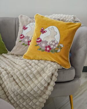Cuscino Arredo Easter Ciniglia Vingi Con Zip Pasqua
