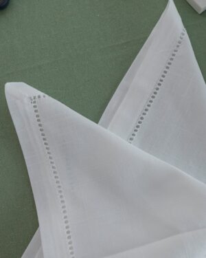 Tovaglioli Petite Set da 6 Con Orlo a Giorno Hanna Home