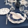 Servizio di Piatti Lord Bianchi e Blu Preziosa Luxury 18 Pezzi