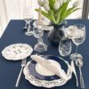 Servizio di Piatti Lord Bianchi e Blu Preziosa Luxury 18 Pezzi
