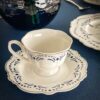 Set 4 Tazzine da Caffè Lord con Piattino in Porcellana Preziosa Luxury