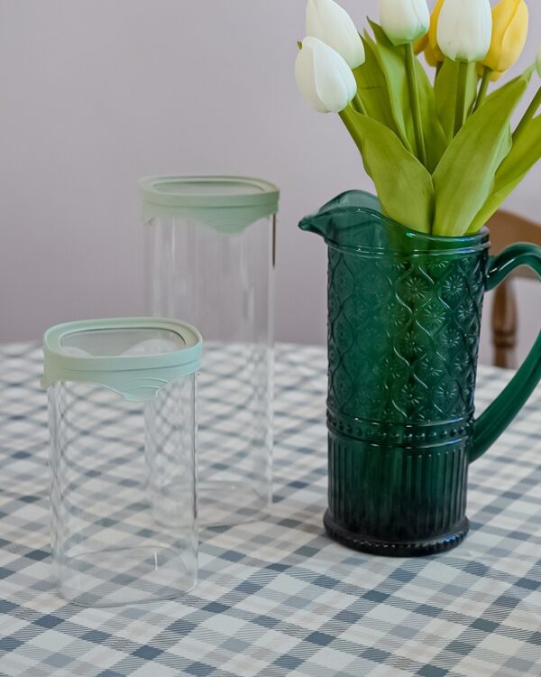 Barattolo Zero Waste In Vetro Trasparente Riciclato e Tappo in Silicone