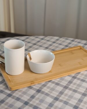 Vassoio in Legno Rettangolare 40x17 Cm in Bamboo