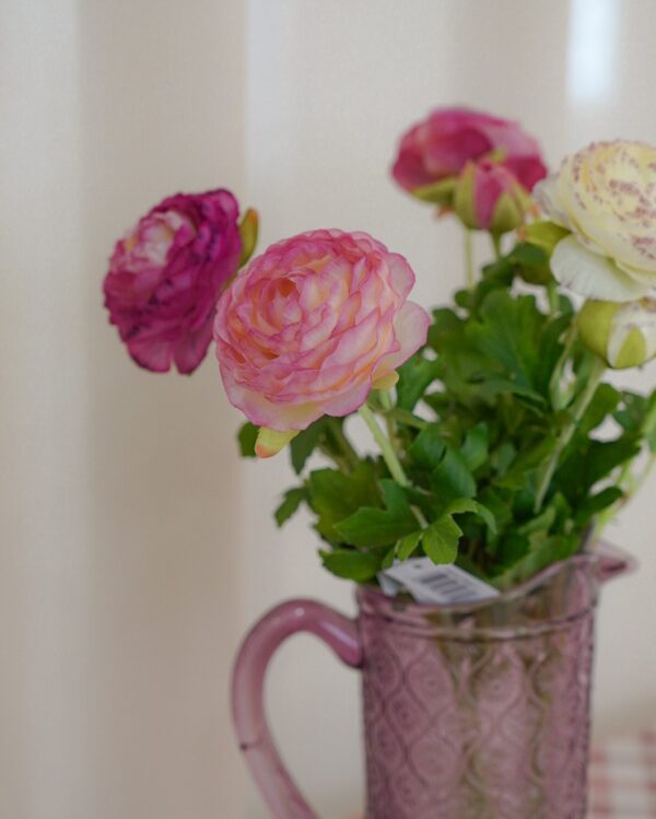 Ranuncolo Artificiale Fiore con Bocciolo Gasper
