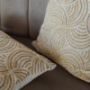 Cuscino Arredo Crema con Applicazioni Dorate Hanna Home Con Zip