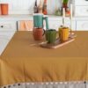 Tovaglia Ikebana Trattamento Idrorepellente Con Balza in Lino