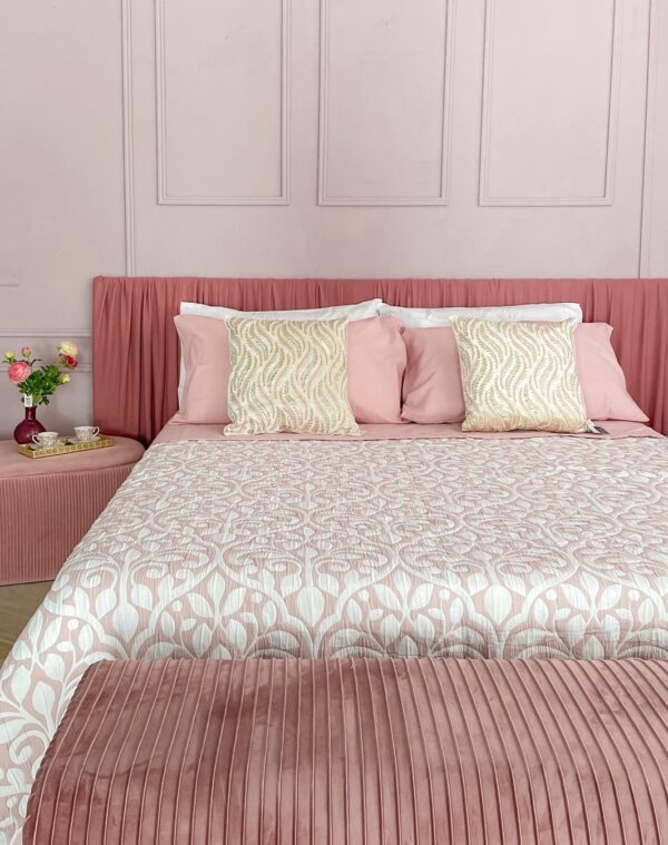 Trapuntino Stile Quilt Blue Bayon Floreale