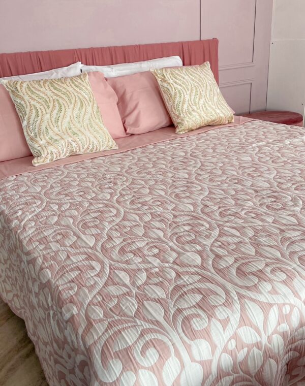 Trapuntino Stile Quilt Blue Bayon Floreale