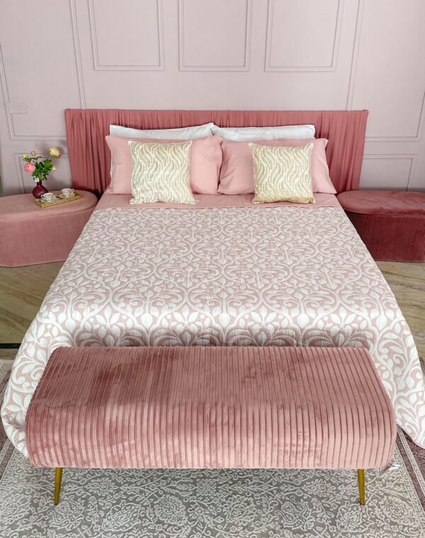 Trapuntino Stile Quilt Blue Bayon Floreale