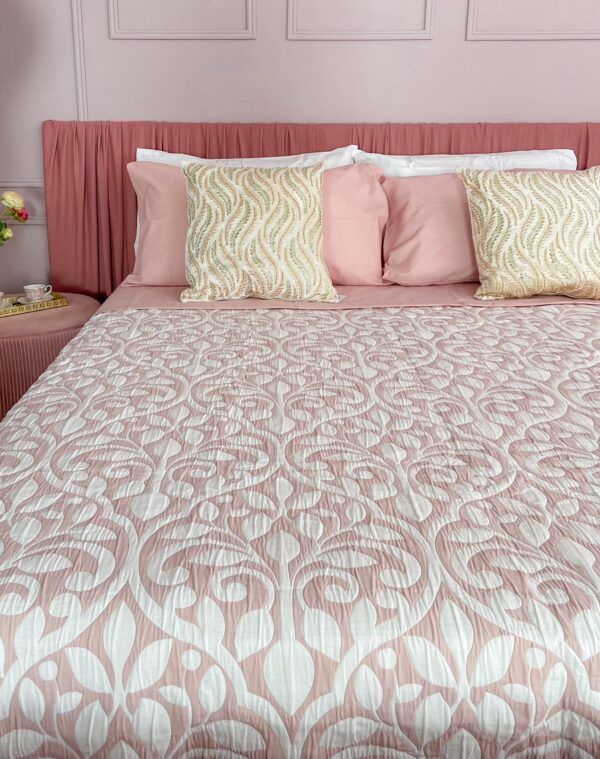 Trapuntino Stile Quilt Blue Bayon Floreale
