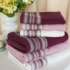Set 2 Asciugamani Oslo Viso e Ospite Vingi Ricami in Spugna di Cotone 100%