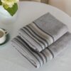 Set 2 Asciugamani Oslo Viso e Ospite Vingi Ricami in Spugna di Cotone 100%
