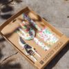 Kit da Giardinaggio In Metallo Decorato Floreale