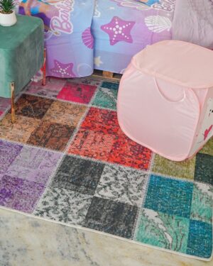 Tappeto Parchwork 120x160 Cm Multicolor