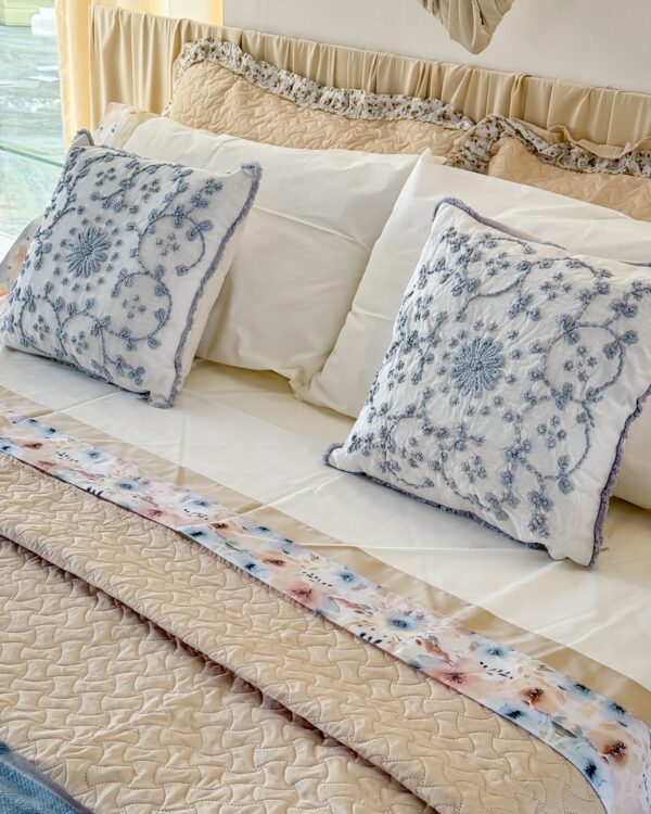 Cuscino Arredo Con Frange Preziosa Luxury 45x45 Cm