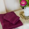 Set Due Asciugamani Diana Viso e Ospite 600 Gr Spugna Idrofila di Cotone