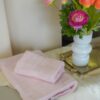 Set Due Asciugamani Diana Viso e Ospite 600 Gr Spugna Idrofila di Cotone