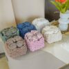 Set 4 Lavette Tallin 100% Cotone Contenitore in Corda Intrecciata-16153