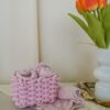 Set 4 Lavette Tallin 100% Cotone Contenitore in Corda Intrecciata