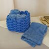 Set 4 Lavette Tallin 100% Cotone Contenitore in Corda Intrecciata