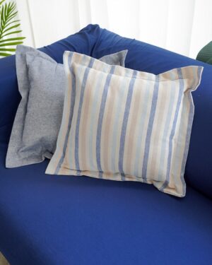 Cuscino Arredo Summer In Tessuto Grezzo Con Zip e Volant