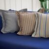 Cuscino Arredo Summer In Tessuto Grezzo Con Zip e Volant