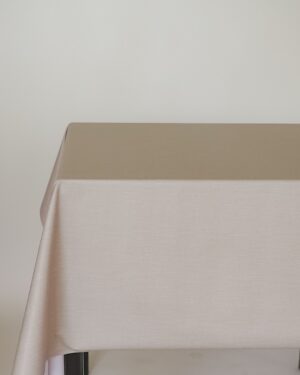 Tovaglia a Metraggio Tinta Unita Beige Decotex in Pvc Effetto Tessuto Prestige Collection Antimacchia