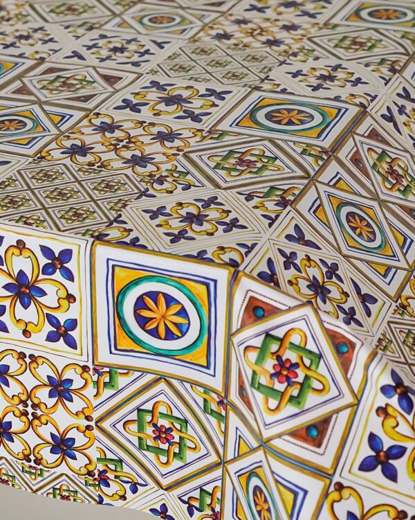 Tovaglia A Metraggio Pamplona Decotex in Pvc Effetto Tessuto Prestige Collection Antimacchia