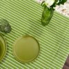 Tovaglia in Cotone Da 6 e 12 Posti Linea Dizzy A Righe Verde o Azzurra