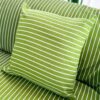 Cuscino Arredo Quadrato Con Zip Linea Dizzy A Righe Verde o Azzurro40x40 Cm-16337