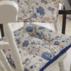 Set Cuscini Coprisedia 4 Punti Linea Flake Con Laccetti 6 Pezzi