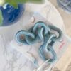 Catena Nodo Decorativa in Legno e Laccetto in Juta In 3 Toni di Azzurro