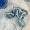 Catena Nodo Decorativa in Legno e Laccetto in Juta In 3 Toni di Azzurro
