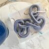 Catena Nodo Decorativa in Legno e Laccetto in Juta In 3 Toni di Azzurro
